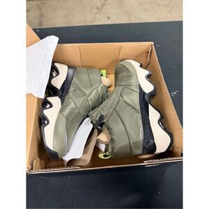 New Sorel Kinetic Impact Puffy Zip Waterproof Boots Stone Green Black